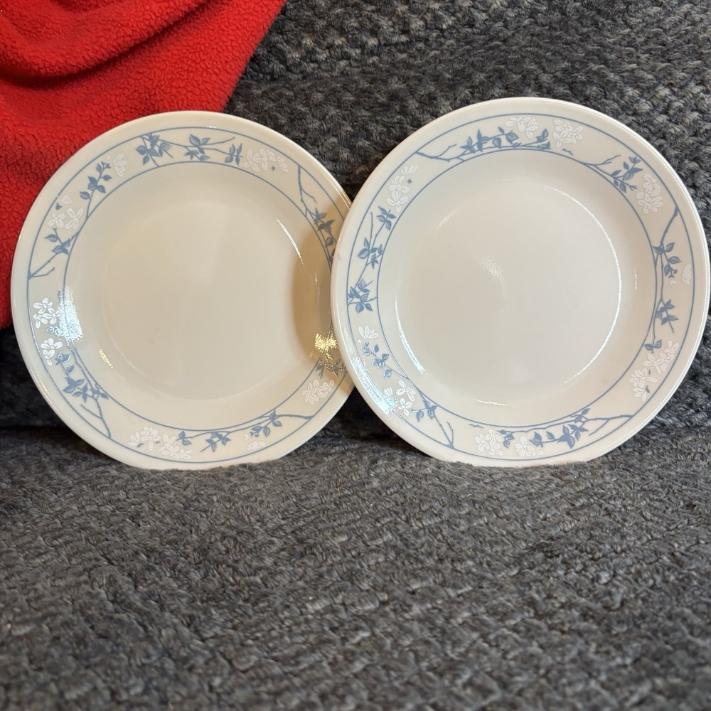 Vintage Set Of 2 Corelle Country Cottage‎ 6.75"  Dessert Plates 💙